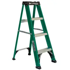 CUPRUM - Escalera Dieléctrica Tijera Fibra Vidrio 4 Peldaños 175 Kgs