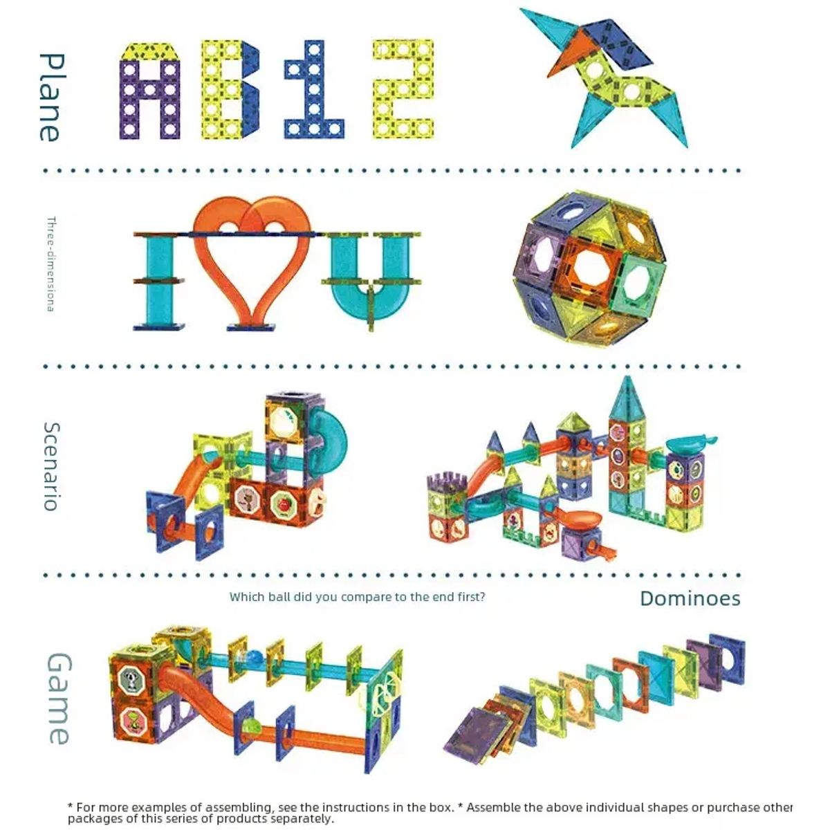 GENERICO - Pista De Bolitas Juego De Encaje Y Bloques Magnéticos 49pcs