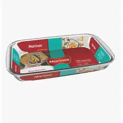 MARINEX - Fuente Asadera Vidrio Templado Horno 2,9 Lt