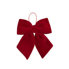 GENERICO - Lazo Rojo Navideño Pequeño Adorno Decorativo de Felpa para Árbol y Puertas