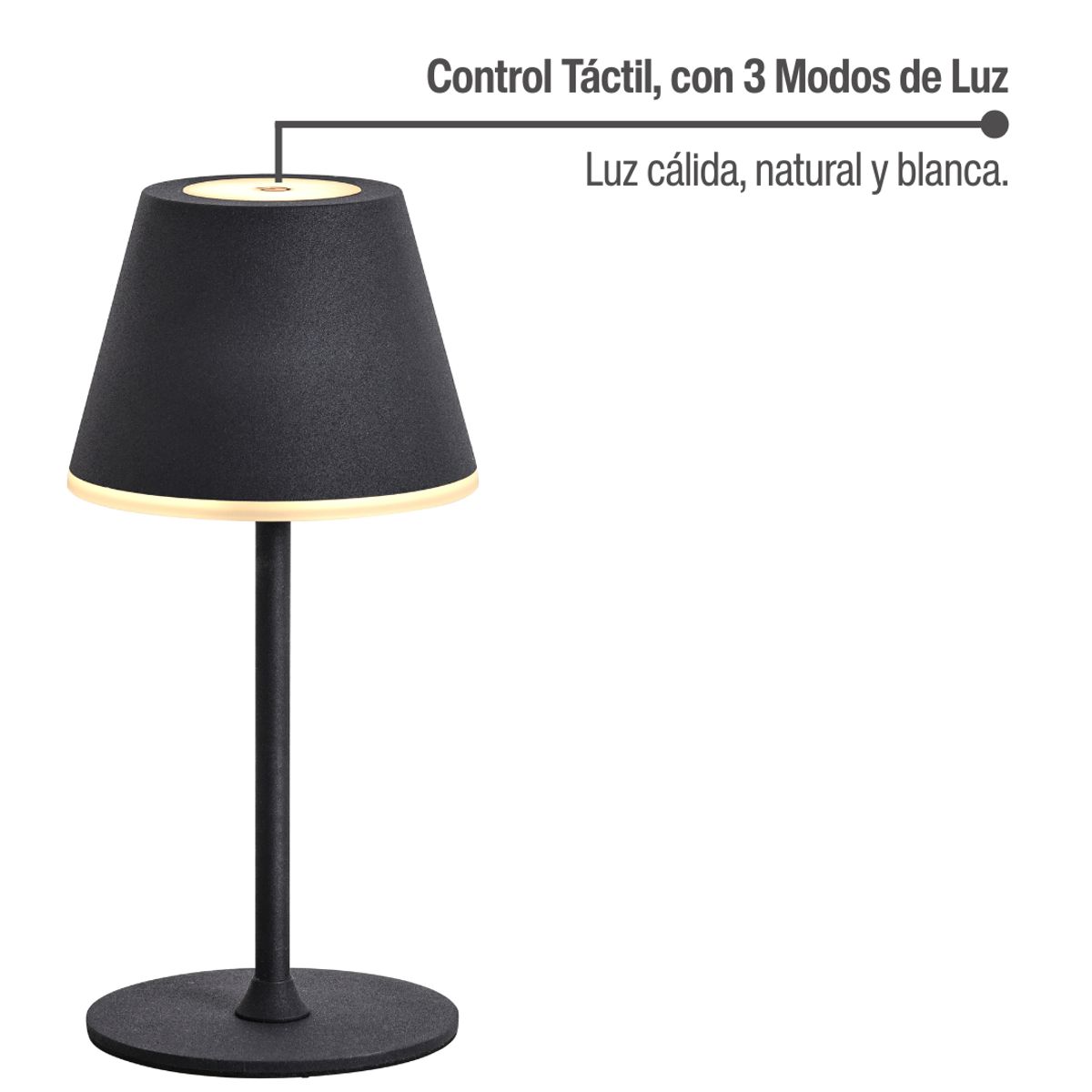 Lampara de Mesa LED Táctil Inalambrica Recargable Escritorio Kiosclub, marca HOME LOGICS - Foto Principal
