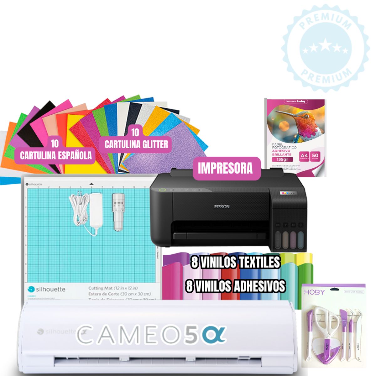SILHOUETTE - cameo 5 plotter alpha de corte kit emprendedor