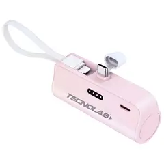 TECNOLAB - Powerbank 10000mAh 20W Carga Rápida Dual Rosado - SC