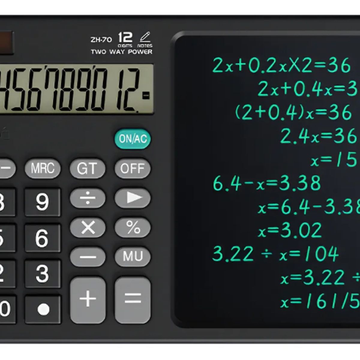 GENERICO - Calculadora Con Tablet Lcd Táctil 12 Dígitos Ds-837x