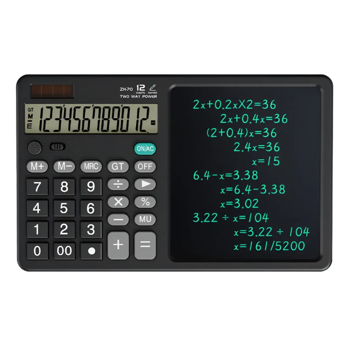 GENERICO - Calculadora Con Tablet Lcd Táctil 12 Dígitos Ds-837x