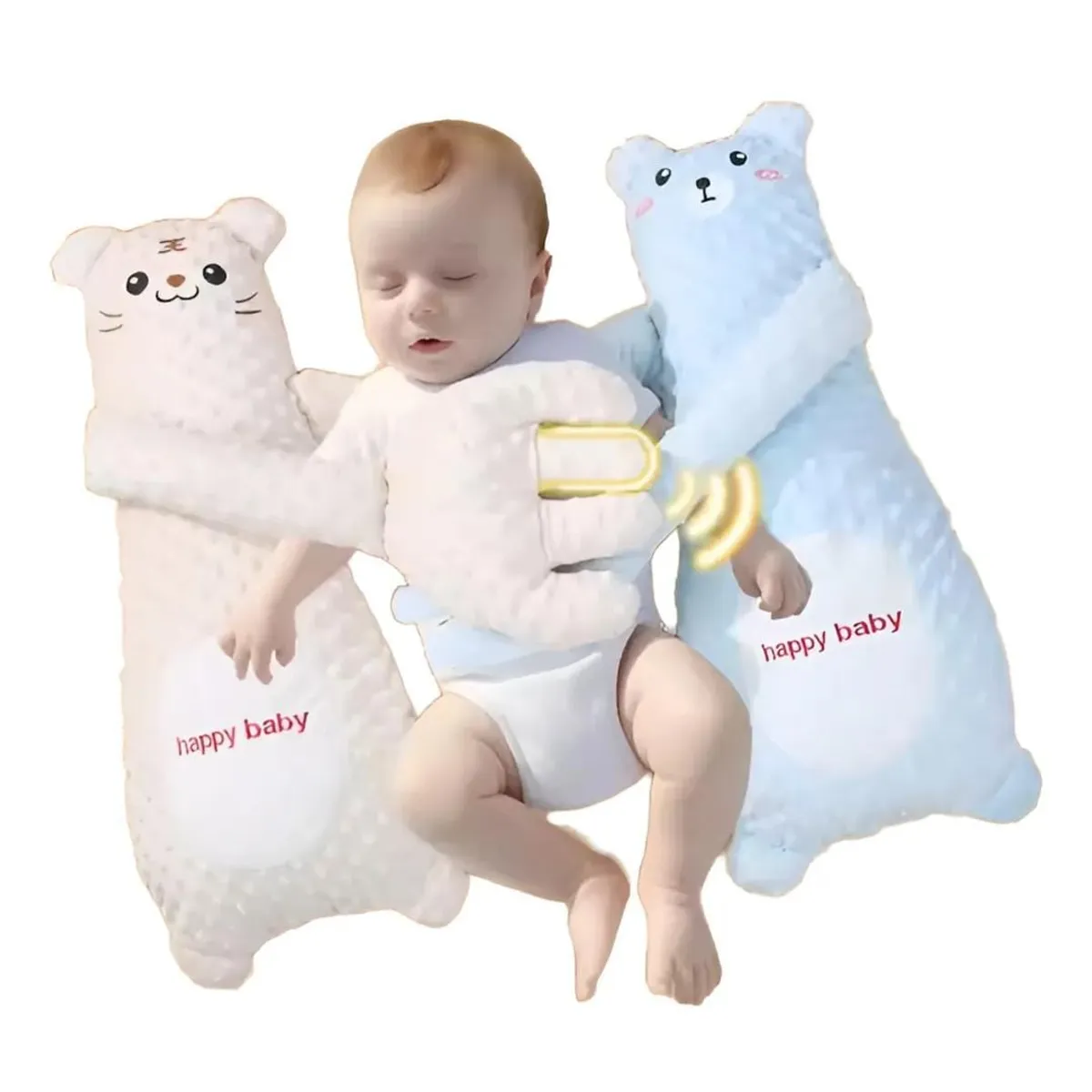 GENERICO - Almohada Apego Abrazable Para Bebes Con Palmada Calmante Azul