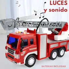 GARSIL - Camion De Bombero Con Luz Sonido Y Pulveriza Agua Juguete