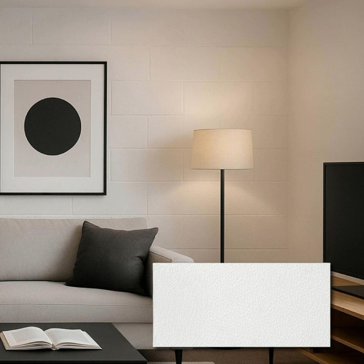 GENERICO - Panel Antihumedad Seccoplac Modelo Onice -   Blanco