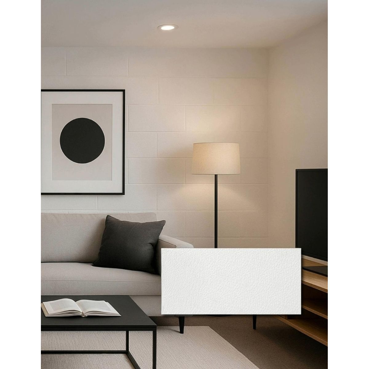 GENERICO - Panel Antihumedad Seccoplac Modelo Onice -   Blanco