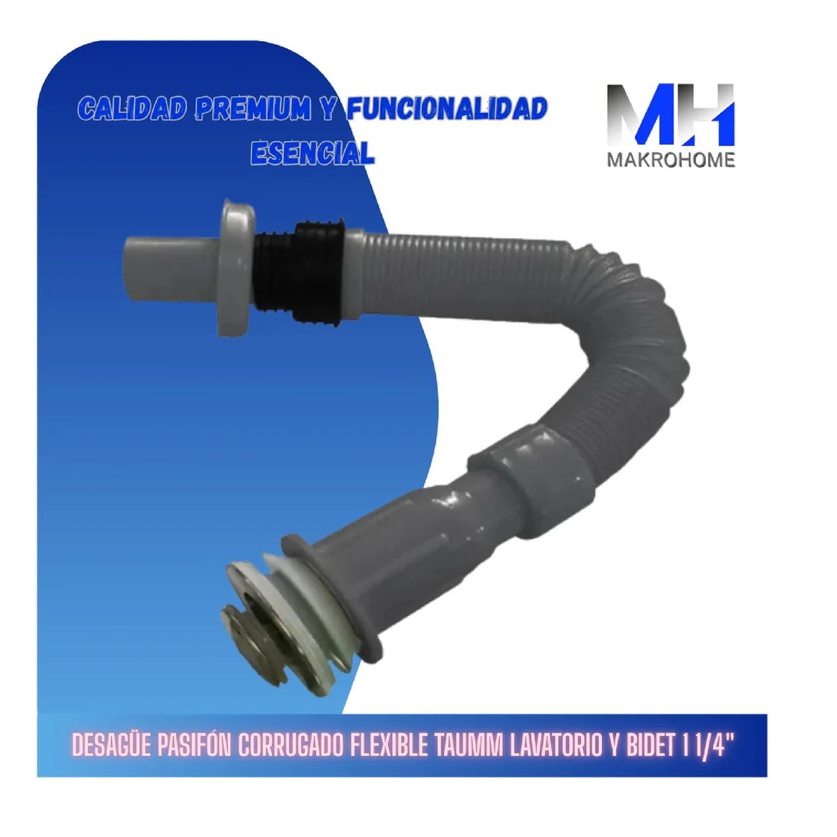 TAUMM - Sifon Corrugado Flexible Taumm Para Lavatorio Lavamanos