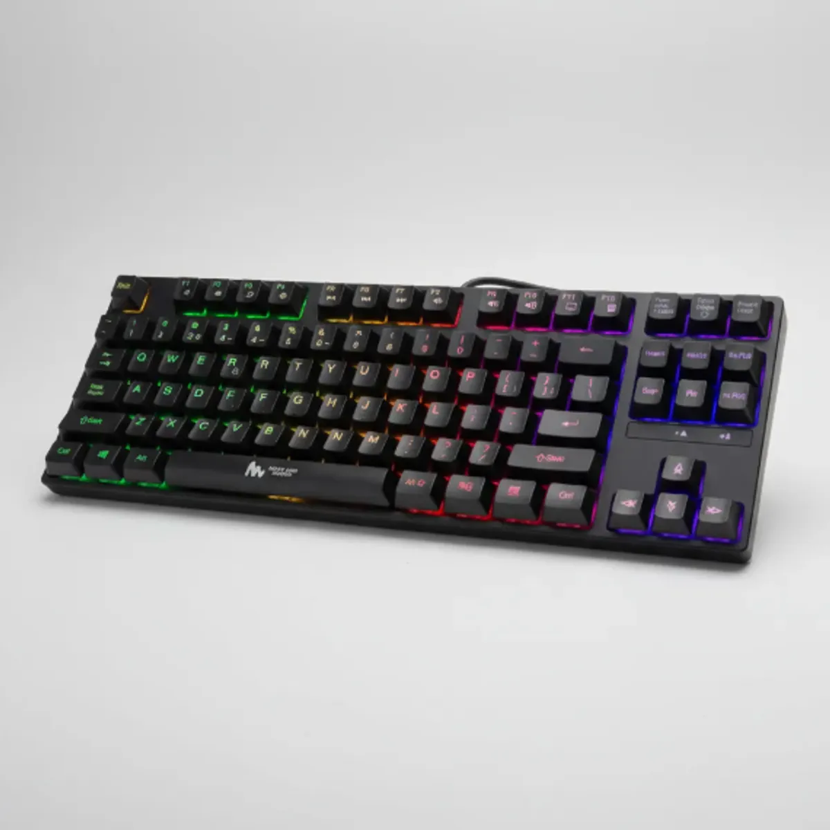 GENERICO - Teclado Gamer Safe&sound Qwerty Para Pc Luz Rgb Color Negro