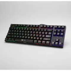 GENERICO - Teclado Gamer Safe&sound Qwerty Para Pc Luz Rgb Color Negro