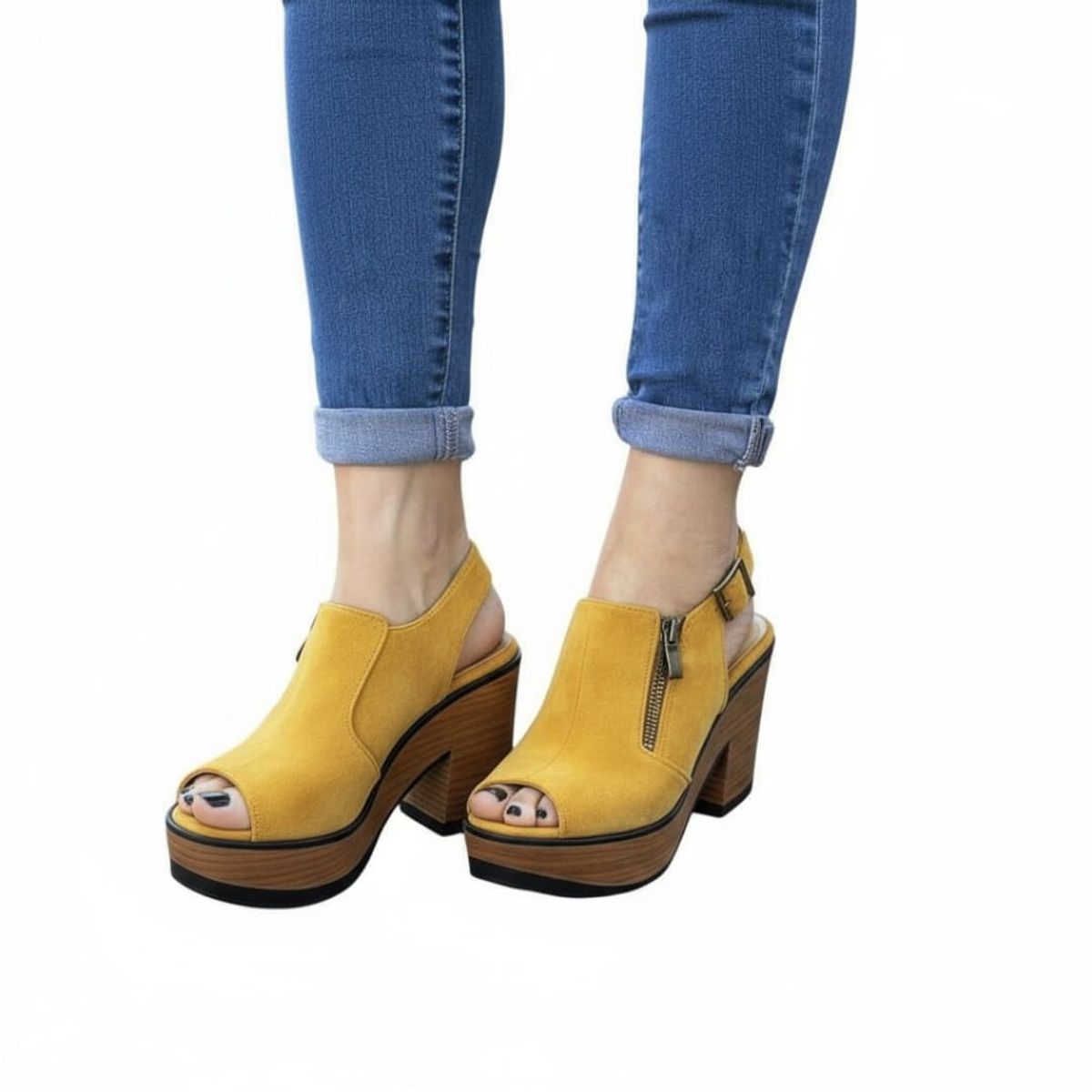 HERIEL - Sandalia Amarillo Plataforma Mujer