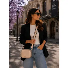 POLLINI - Cartera Bandolera Doble Compartimiento