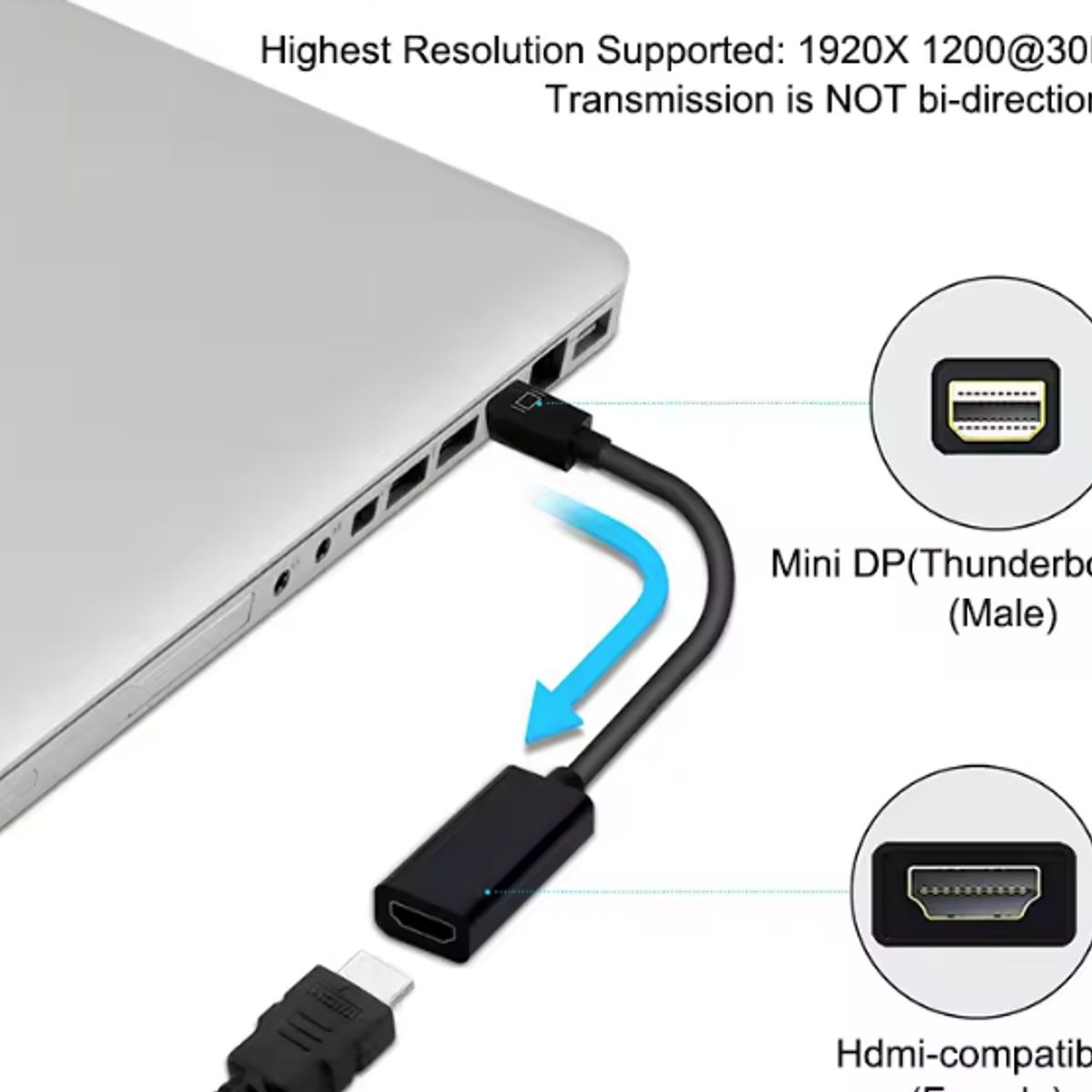 ULINK - Cable Mini Display Port a HDM 4K 1080P Ulink UL-MDPHDMI