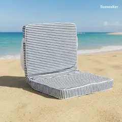 SUNSEEKER - Silla Plegable Playa Exterior Portátil Azul