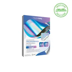 GENERICO - Papel Holográfico Imprimible A4 20 Hojas 110 Gr Holográfico Puntos