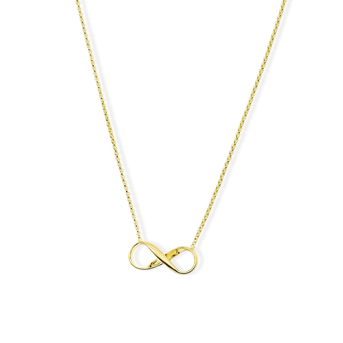 COGGIOLA - Collar Infinito Cadena Mini Rolo Enchapado Oro 18K