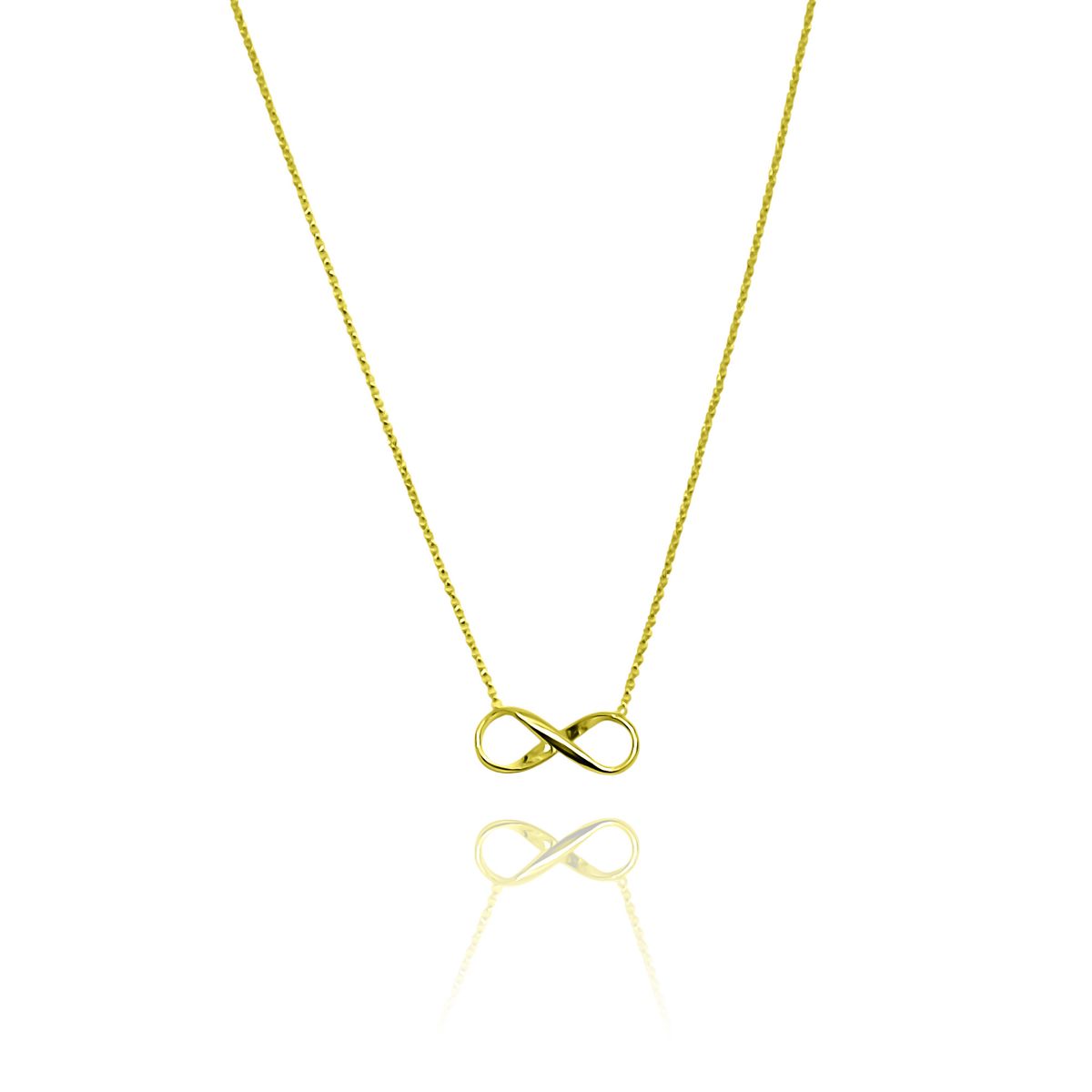 COGGIOLA - Collar Infinito Cadena Mini Rolo Enchapado Oro 18K