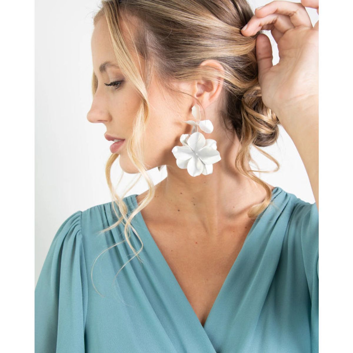 MI PLACARD - Aros Poppy Flor Plateado