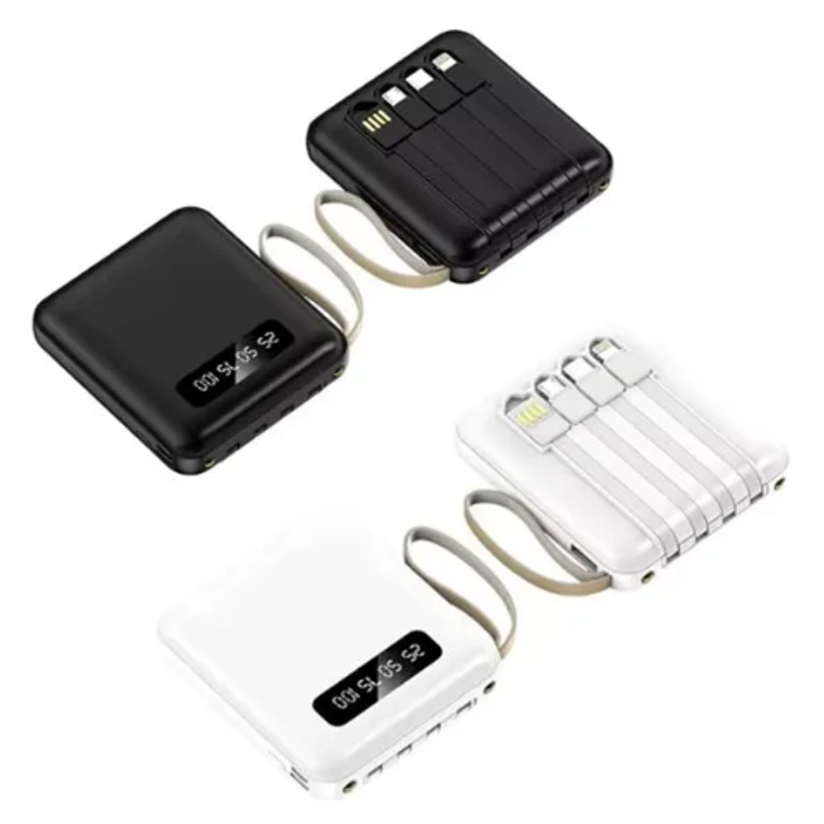 GENERICO - Power Bank 10000mah Carga Rápida Con Cables Oarmio