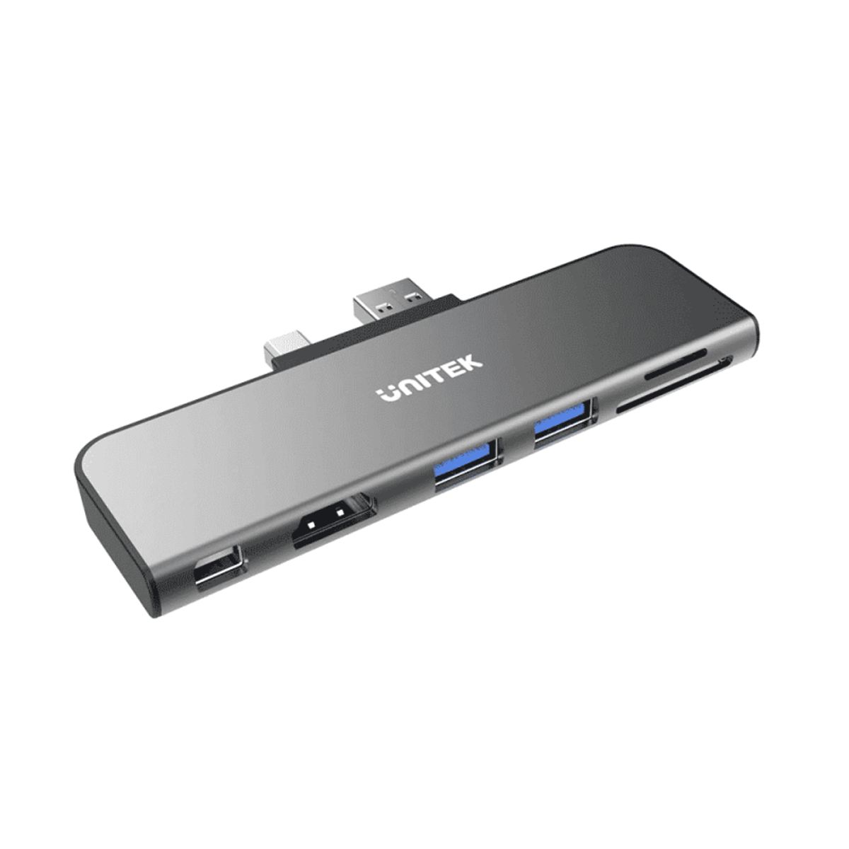 UNITEK - HUB Unitek 6 en 1 para Surface Pro (HDMI, Mini DPort, USB 3.1, MicroSD)