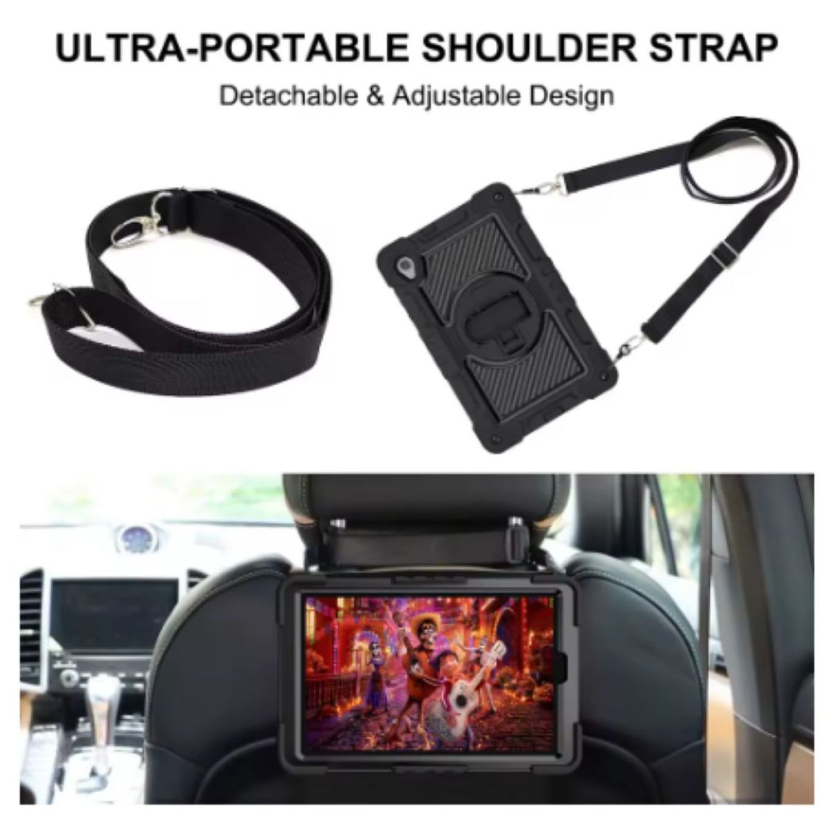 GENERICO - Funda Carcasa Antigolpes 360 Para Tablet A11+ Plus Con Correa