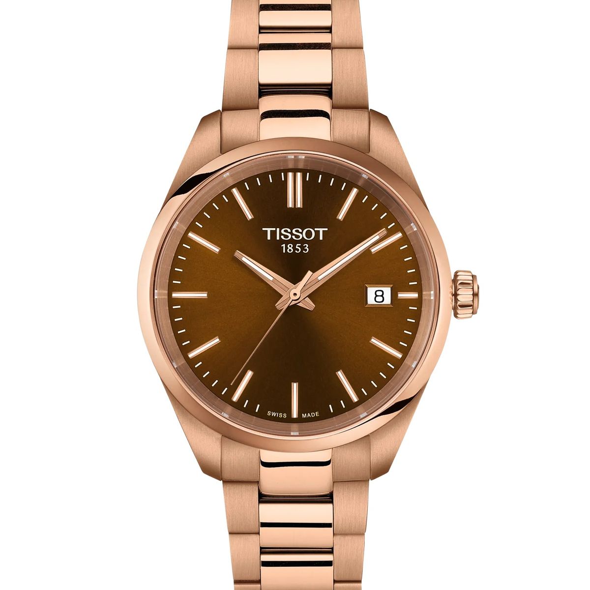 TISSOT - Reloj Tissot PR100 Classic Oro Rosa Marrón