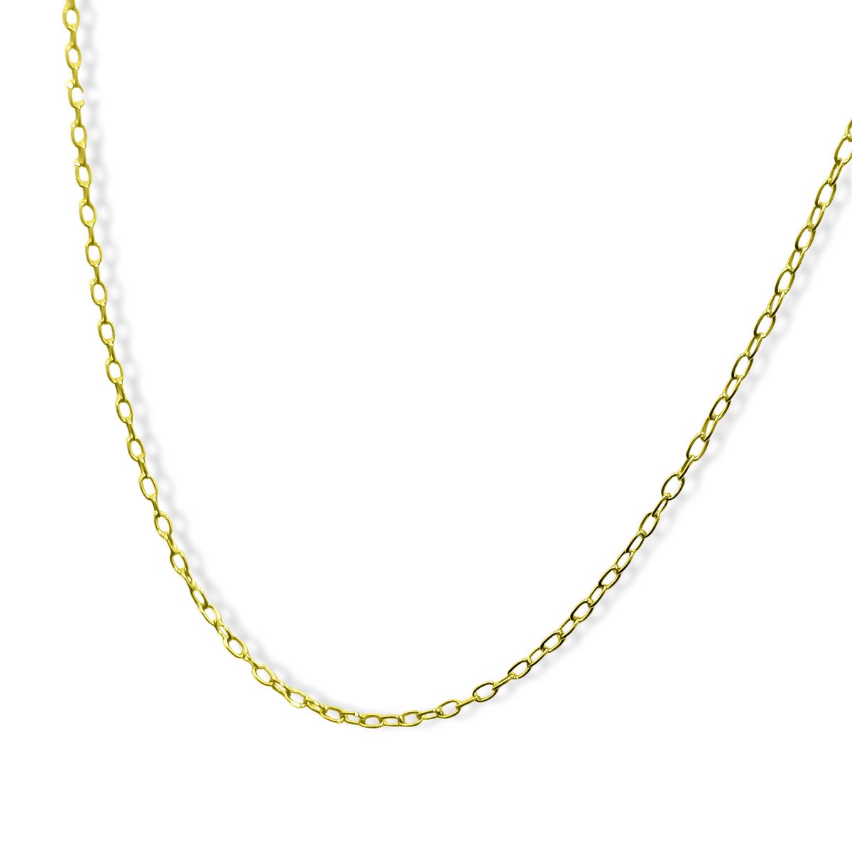 COGGIOLA - Cadena Eslabón Limado 2x2mm Enchapado Oro 18K