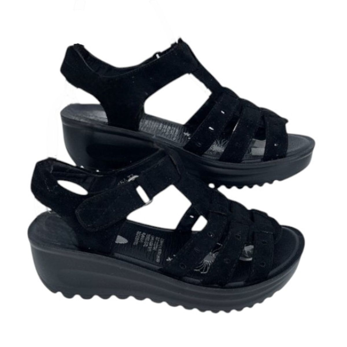 HERIEL - Sandalia Negra Plataforma Mujer