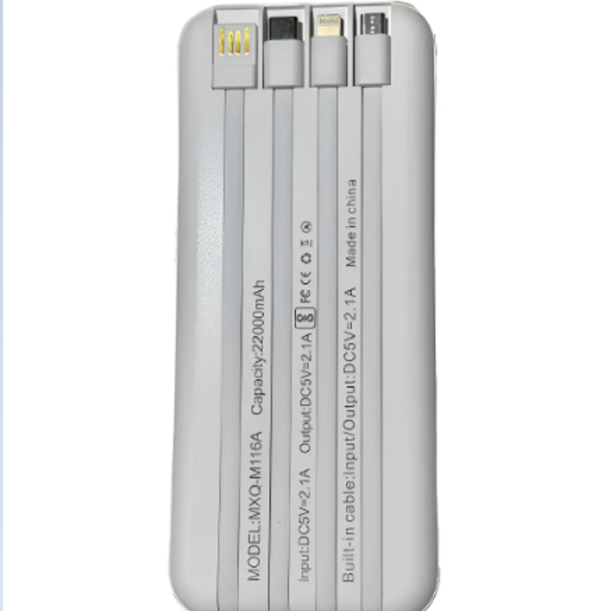 GENERICO - Cargador Portatil Oarmio 22000 Mah 2.1a Powerbank Fast Charg Color Blanco