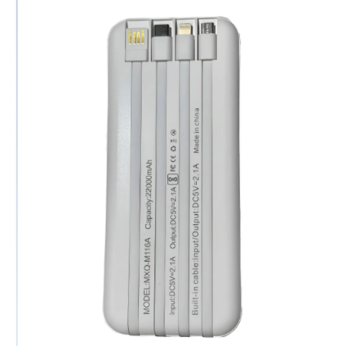 GENERICO - Cargador Portatil Oarmio 22000 Mah 2.1a Powerbank Fast Charg Color Blanco