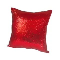 GENERICO - Funda para Cojín Brillante Rojo 43x43 cm Decoración Moderna y Navideña Elegante