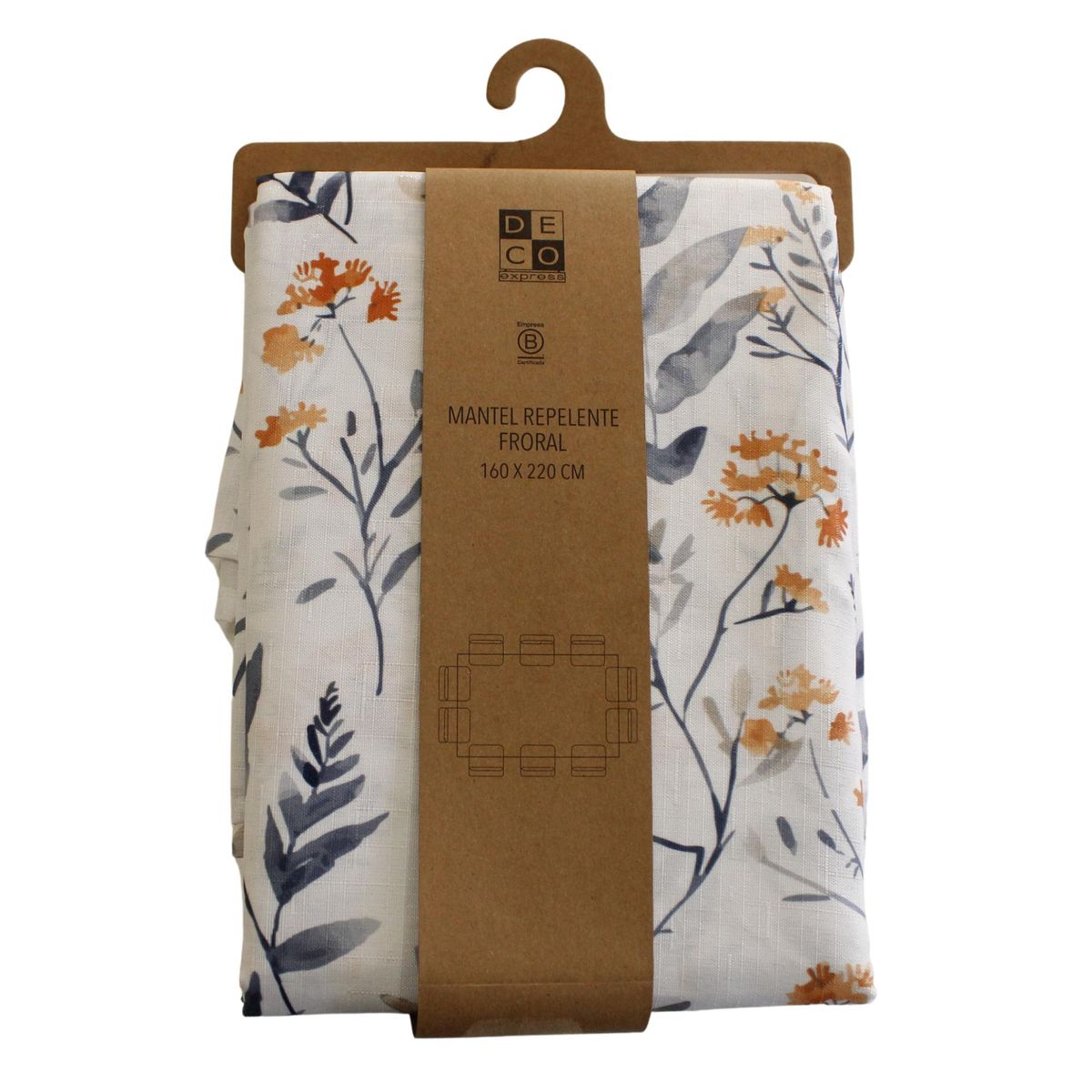 DECO EXPRESS - Mantel Antimanchas Floral 130X180 cm