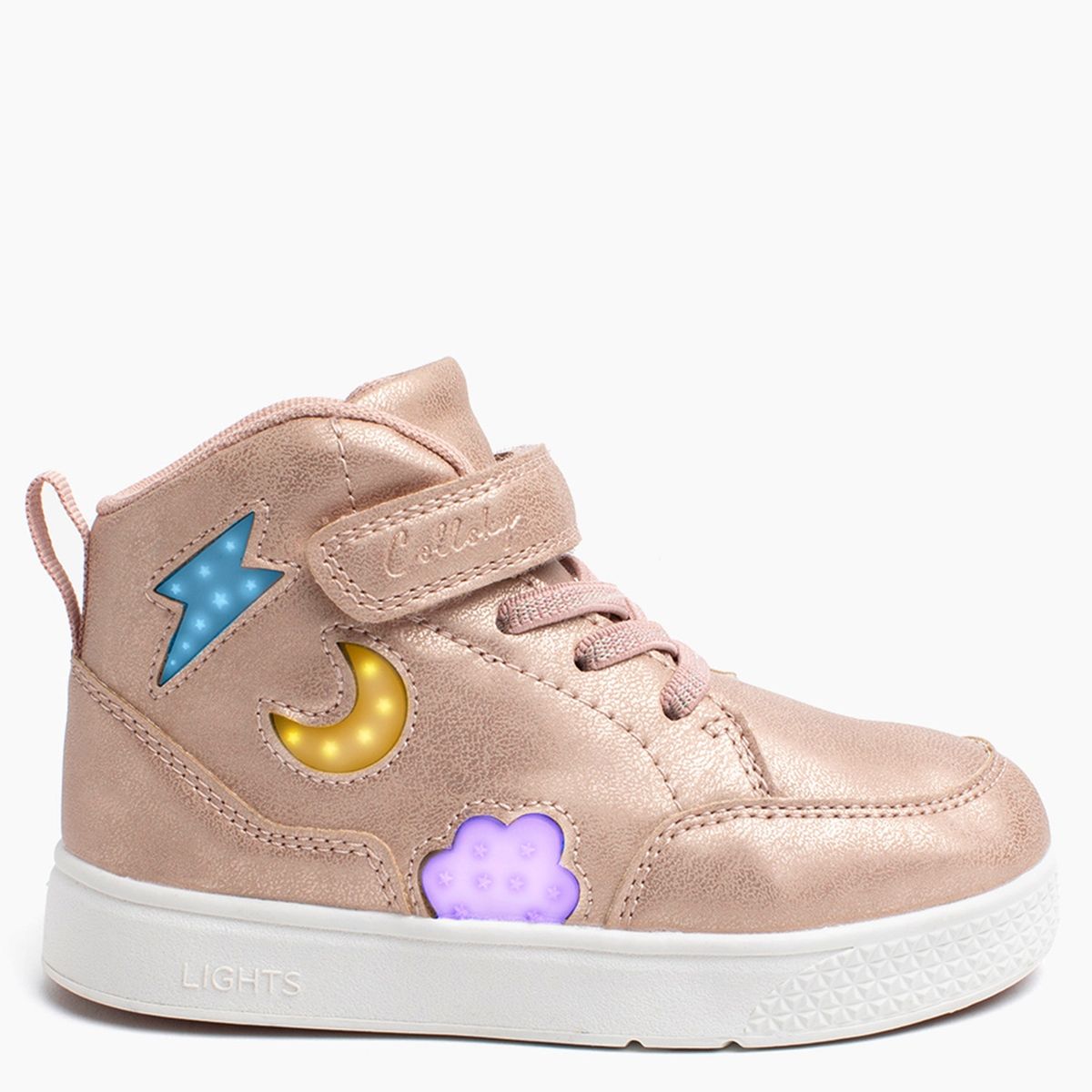 COLLOKY - Zapatilla Niña Luces Rosada