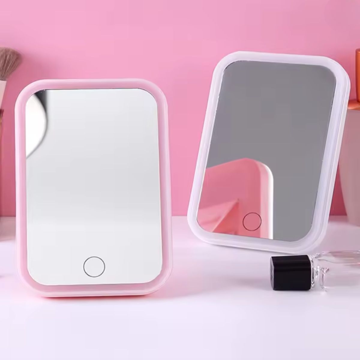GENERICO - Espejo Blanco Maquillaje Vanity Luz Led Recargable Portátil