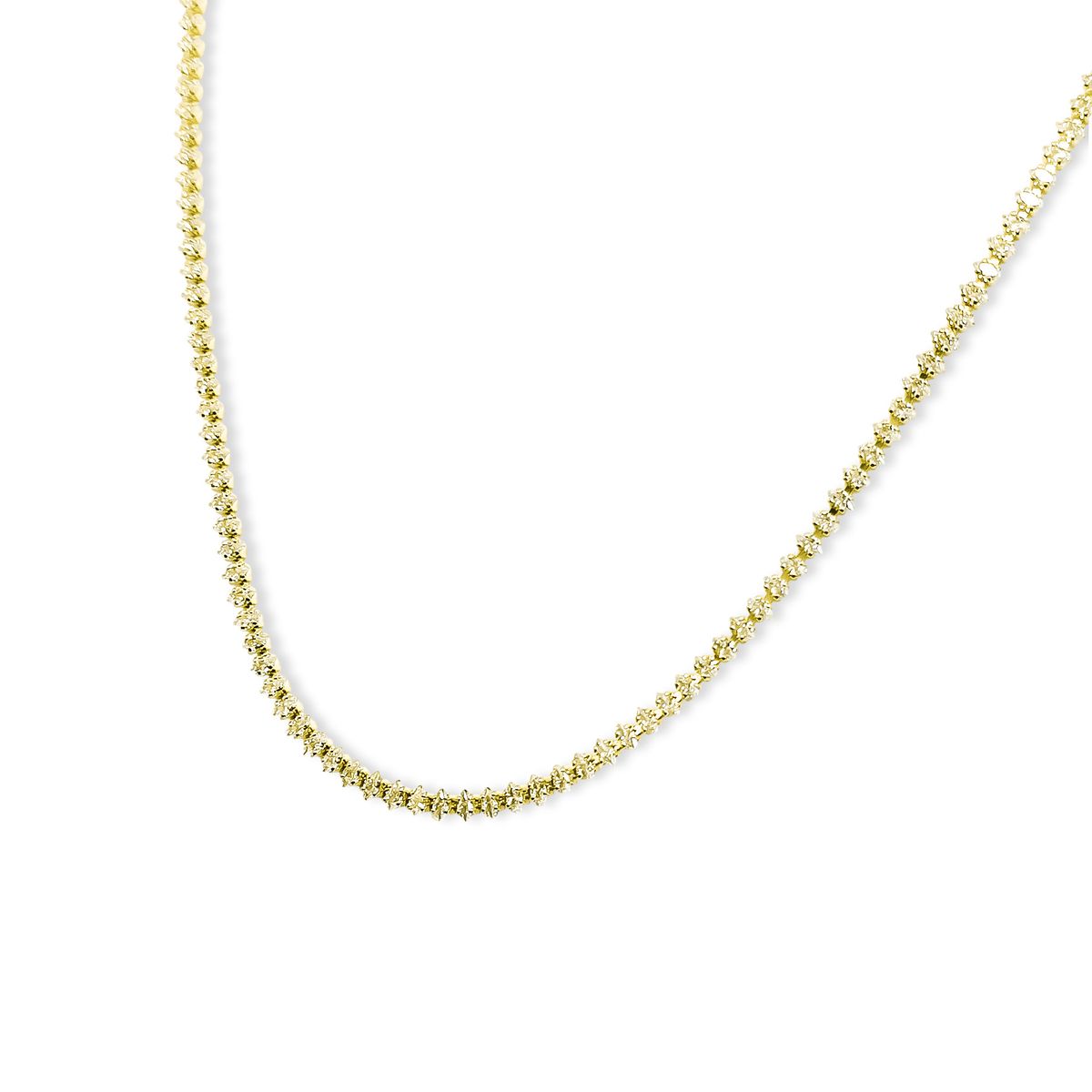 COGGIOLA - Collar Choker Circón Blanco Rombo Enchapado Oro 18K