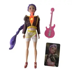 GENERICO - Muñeca Rumi Guerrera Kpop 30cm Con Música Y Guitarra Golden