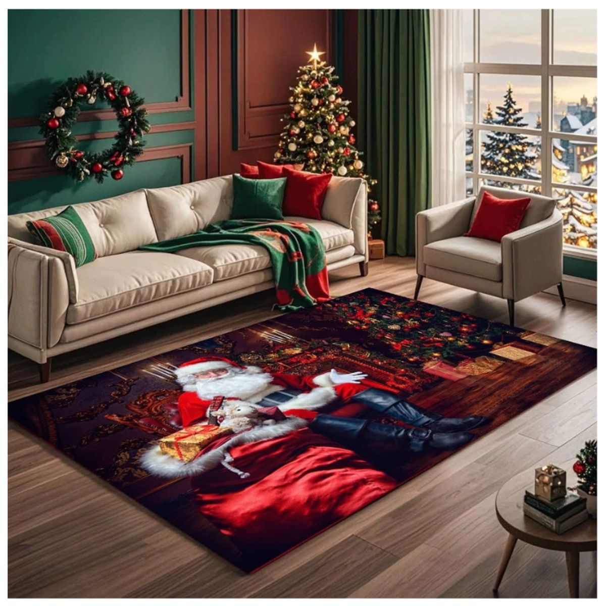 GENERICO - Alfombra Navideña Rectangular 3D Moderna 300X200cm