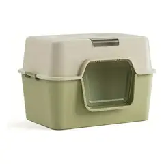 SUKEA - Arenero 2 En 1 Grande 52cm Para Gatos, Sin Olores, Con Pala Verde