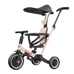 MUVTER - Triciclo Multifuncional 5 en 1 Ride Deluxe Rosado