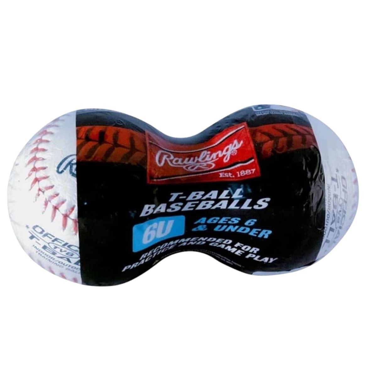 RAWLINGS - Pelota De Baseball T-Ball 6Ur pack de 2 Rawlings
