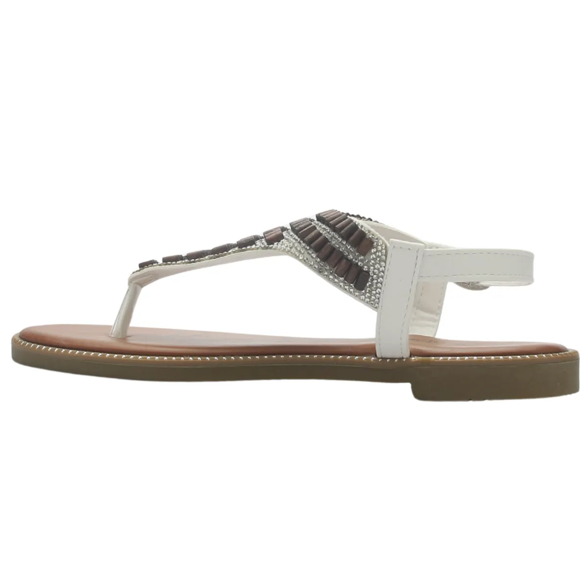 CHALADA - Sandalia Mujer Blanco Casual Chalada Buckel-5