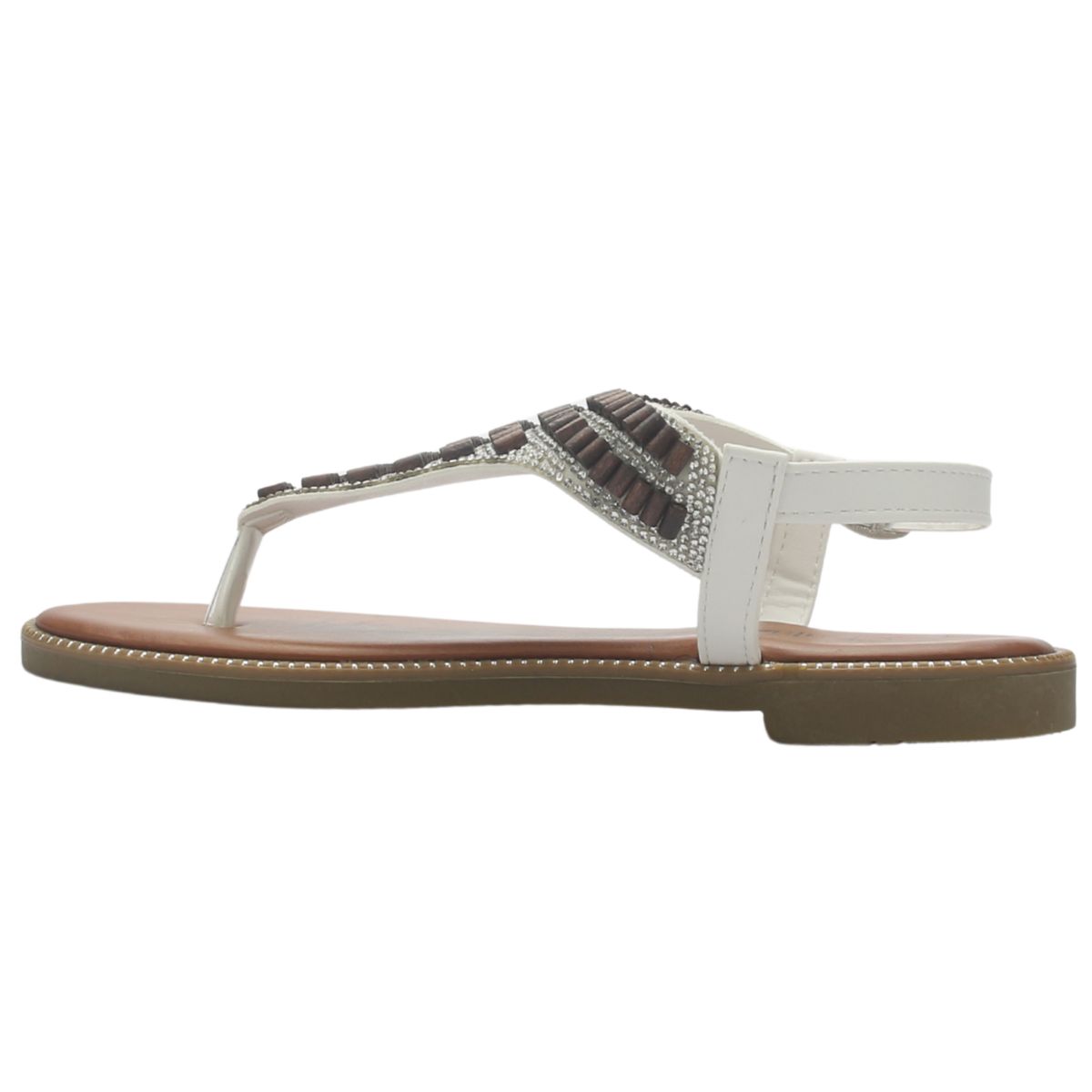 CHALADA - Sandalia Mujer Blanco Casual Chalada Buckel-5