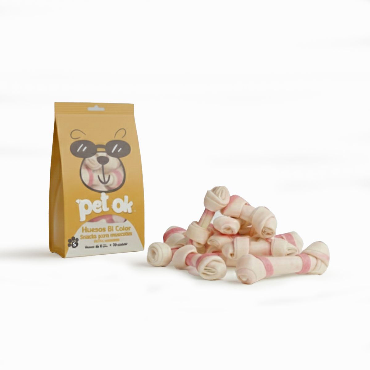 GENERICO - Huesito sabor carne para perro pequeño 20 unidades