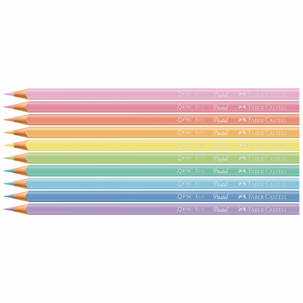 FABER-CASTELL - Ecolápiz De Color Pastel Faber-Castell x10 Colores