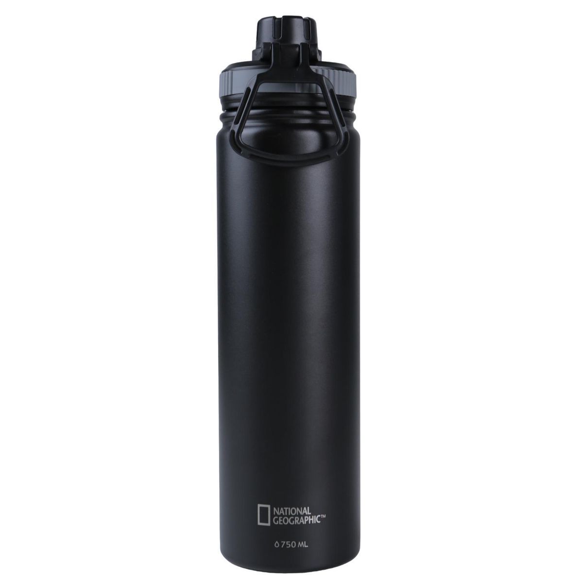 NATIONAL GEOGRAPHIC - Botella Metálica Térmica Boca Angosta 750ml Negro