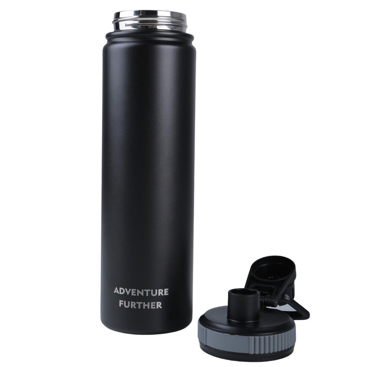 NATIONAL GEOGRAPHIC - Botella Metálica Térmica Boca Angosta 750ml Negro