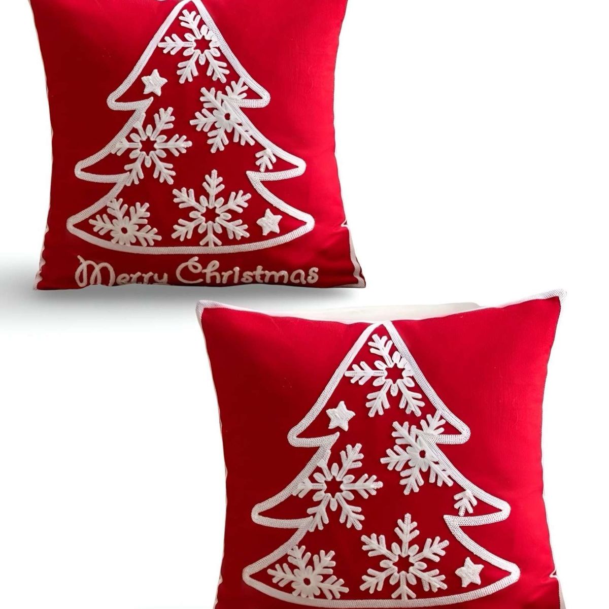 GENERICO - SET DE 2 FUNDAS DE COJIN PARA NAVIDAD K10