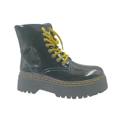 HERIEL - Botín Negro Charol Combat